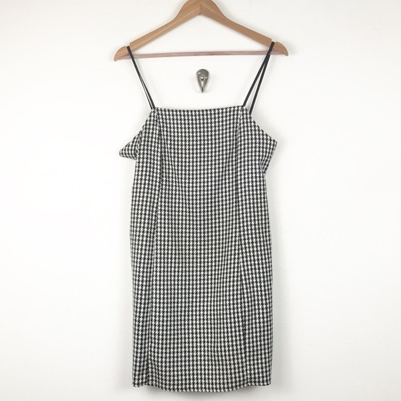 Urban Outfitters Y2K Square Neck Houndstooth Mini Dress Size‎ Medium - Picture 2 of 12